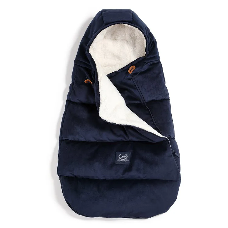 Husa De Iarna Pentru Carucior La Millou - Baby - Velvet Collection - Royal Navy