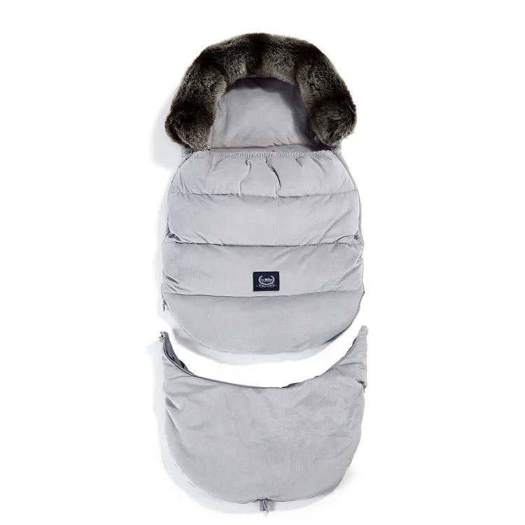 Husa de iarna pentru carucior La Millou - Combo - Velvet Collection - Dark Grey