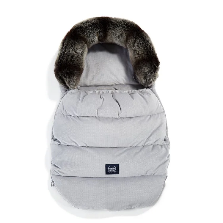 Husa de iarna pentru carucior La Millou - Combo - Velvet Collection - Dark Grey