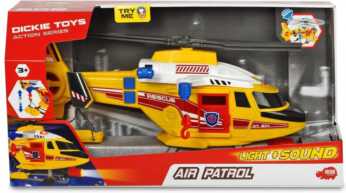 Elicopter de salvare Dickie cu sunete si lumini, 41 cm
