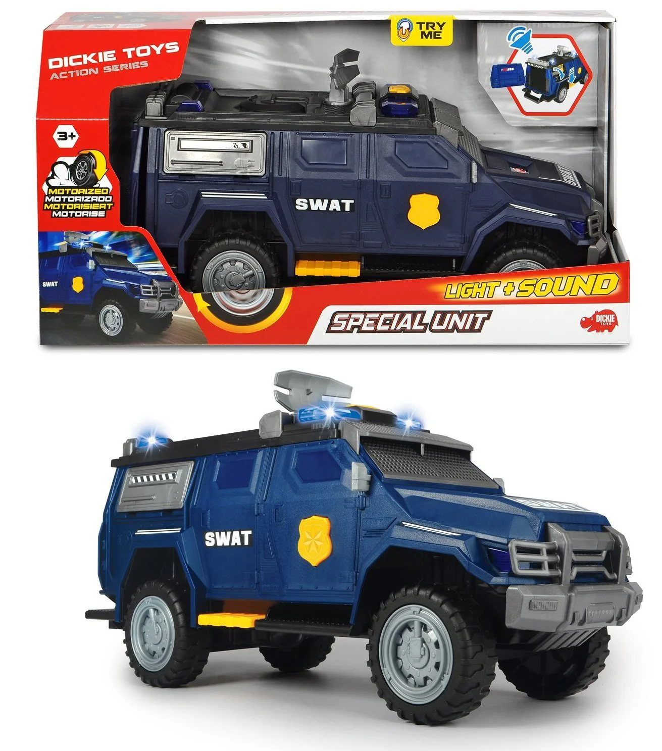 Masina Dickie SUV "Special unit", cu sunete si lumini, 40 cm foto