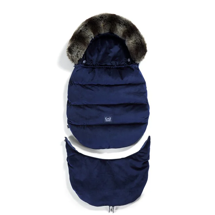 Husa de iarna pentru carucior La Millou - Combo - Velvet Collection - Royal Navy