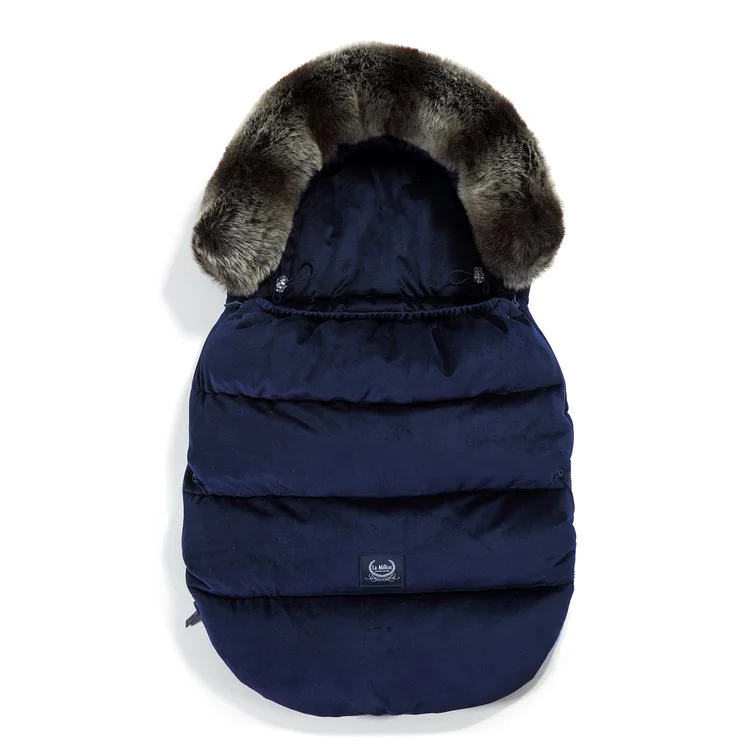 Husa de iarna pentru carucior La Millou - Combo - Velvet Collection - Royal Navy