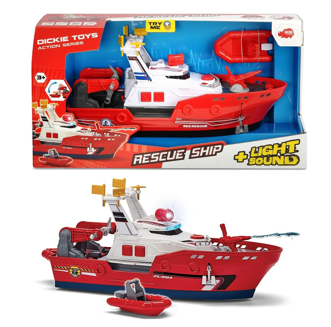 Barca Dickie "Rescue Ship", cu sunete si lumini, 40 cm foto