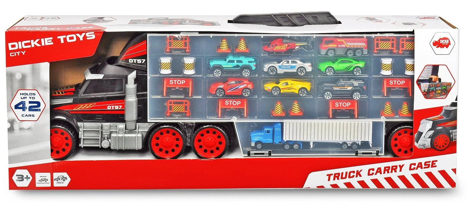 Set de joc Dickie Camion pentru transportarea masinutelor, 62 cm foto