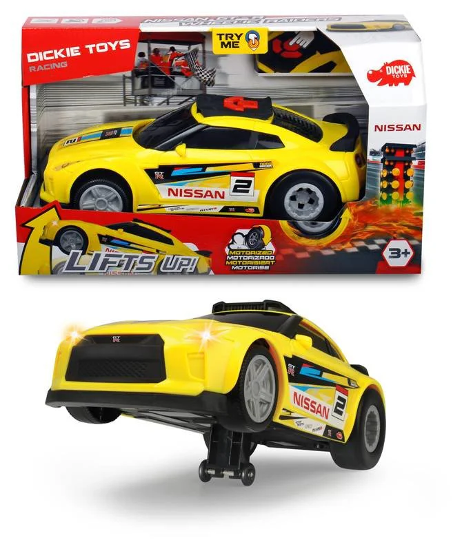 Masinuta de curse Dickie Nissan GT-R "Wheelie Raiders", 23 cm