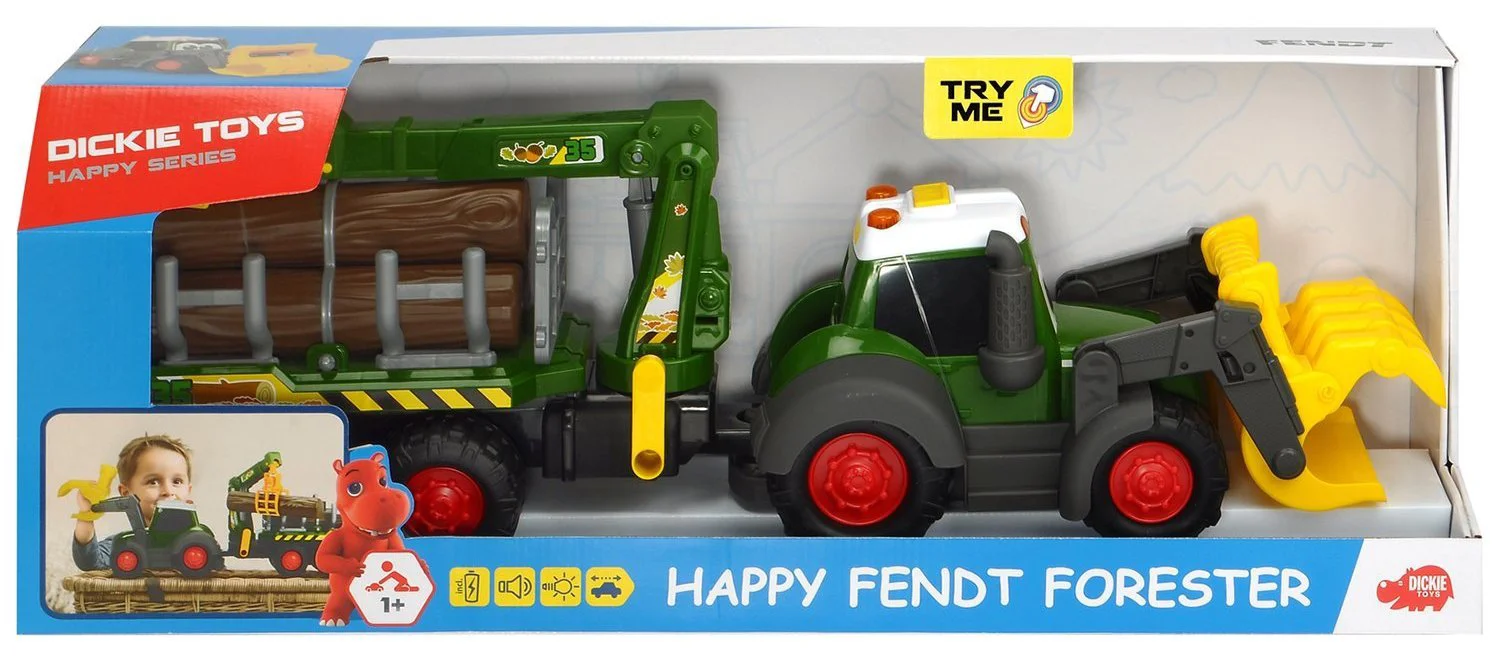 Tractor pentru lemne Dickie "Fendt fericit", 65 cm foto
