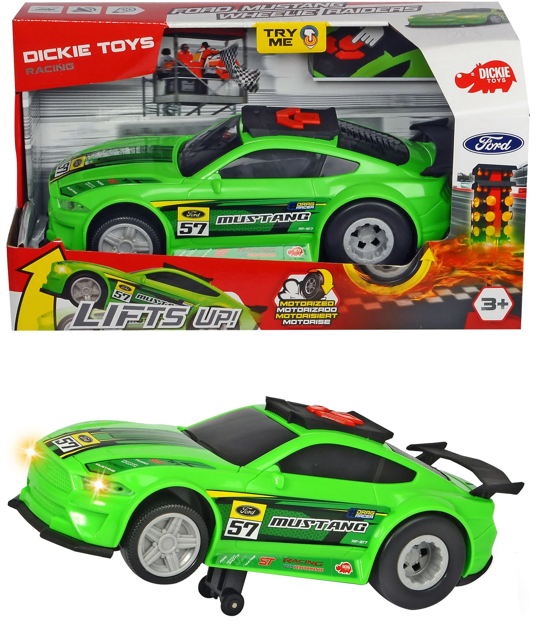 Masinuta Dickie Ford Mustang "Wheelie Raiders", 25.5 cm foto