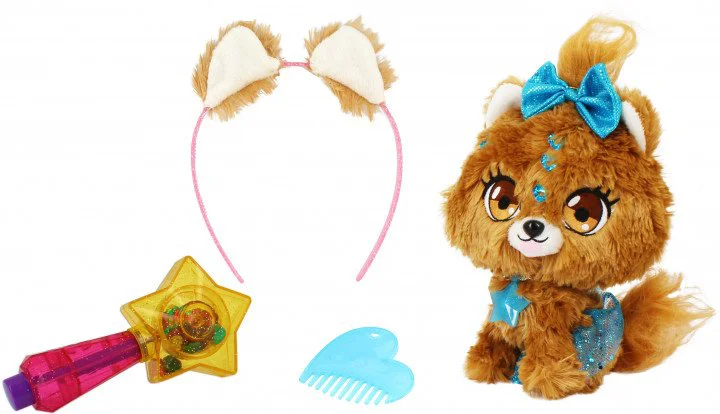 Jucarie moale Shimmer Stars Catelusul Bubbly cu accesorii foto