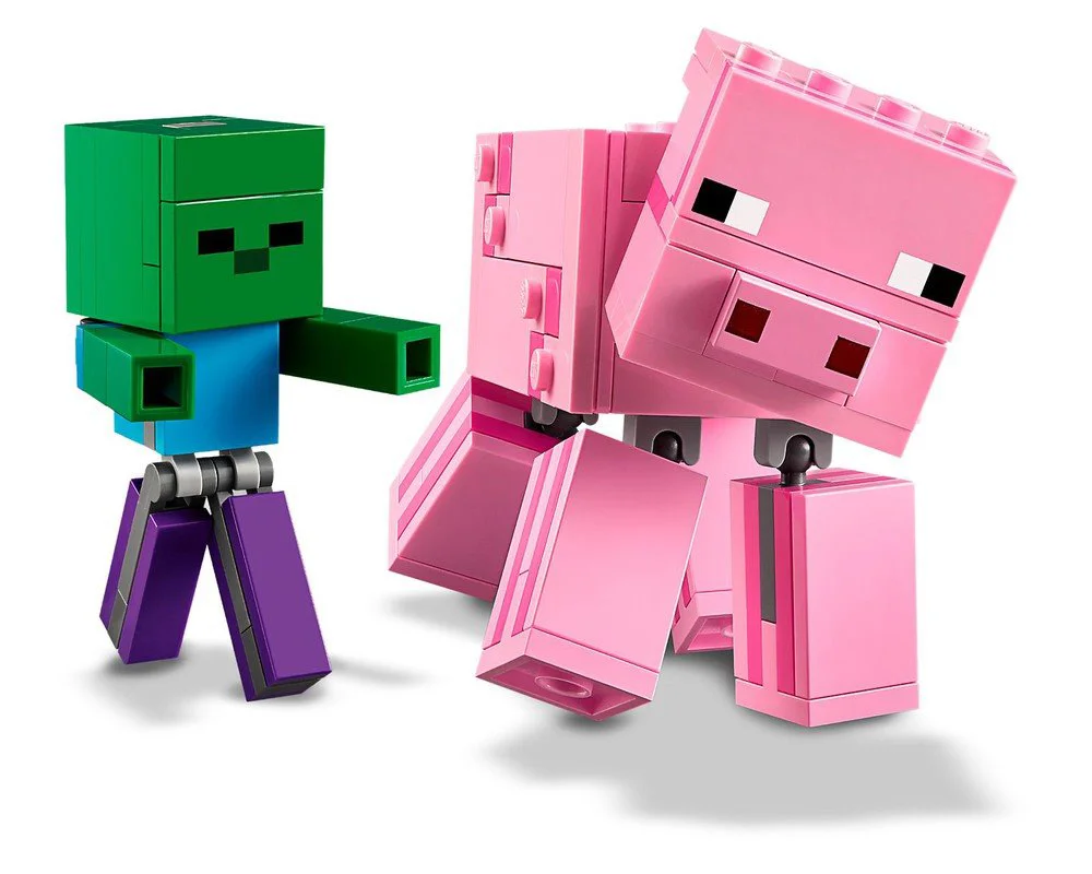 LEGO MInecraft - Big Fig Pig with Baby Zombie foto