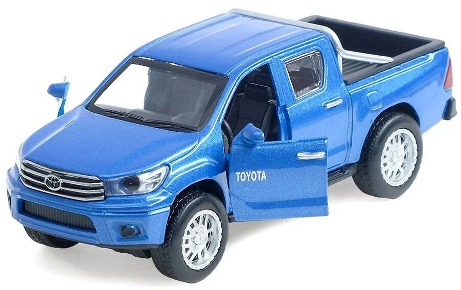 Masina cu inertie Technopark Toyota Hilux (albastru, 1:32) foto