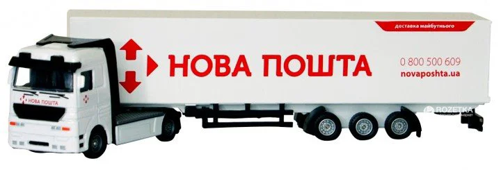 Masina cu inertie Technopark Camionul Nova Poshta (sunete, lumini) foto
