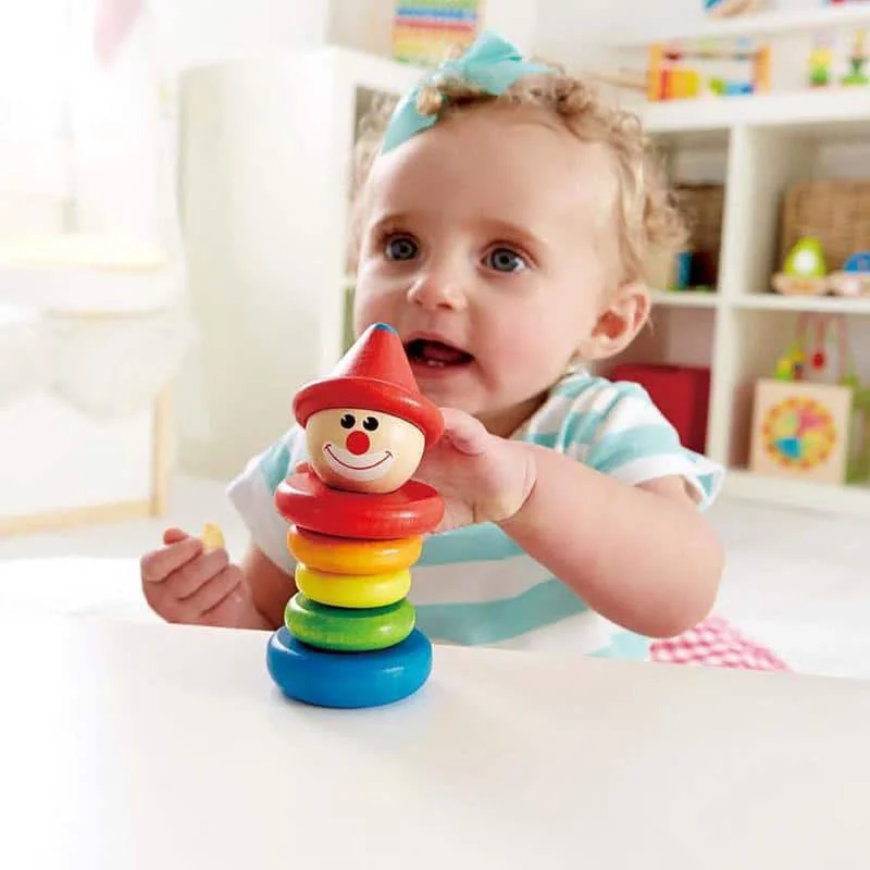 Jucarie de lemn, Hape "Happy Clown Rattle" foto