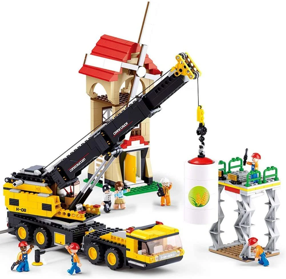 Constructor Sluban Town Camion cu macara foto