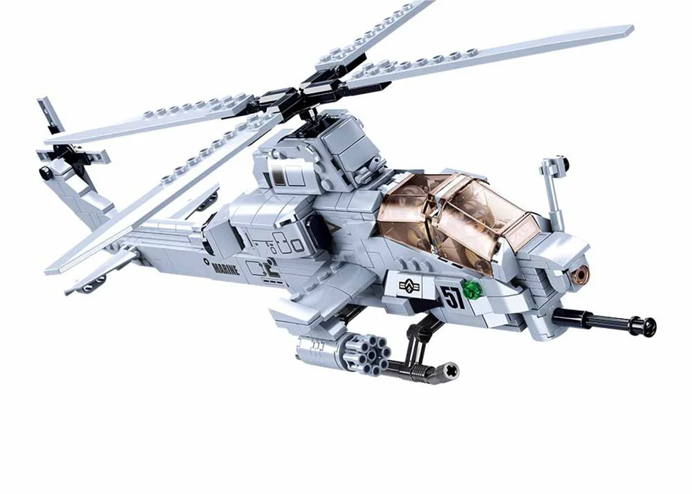 Constructor Sluban Model Bricks, Elicopter de atac foto