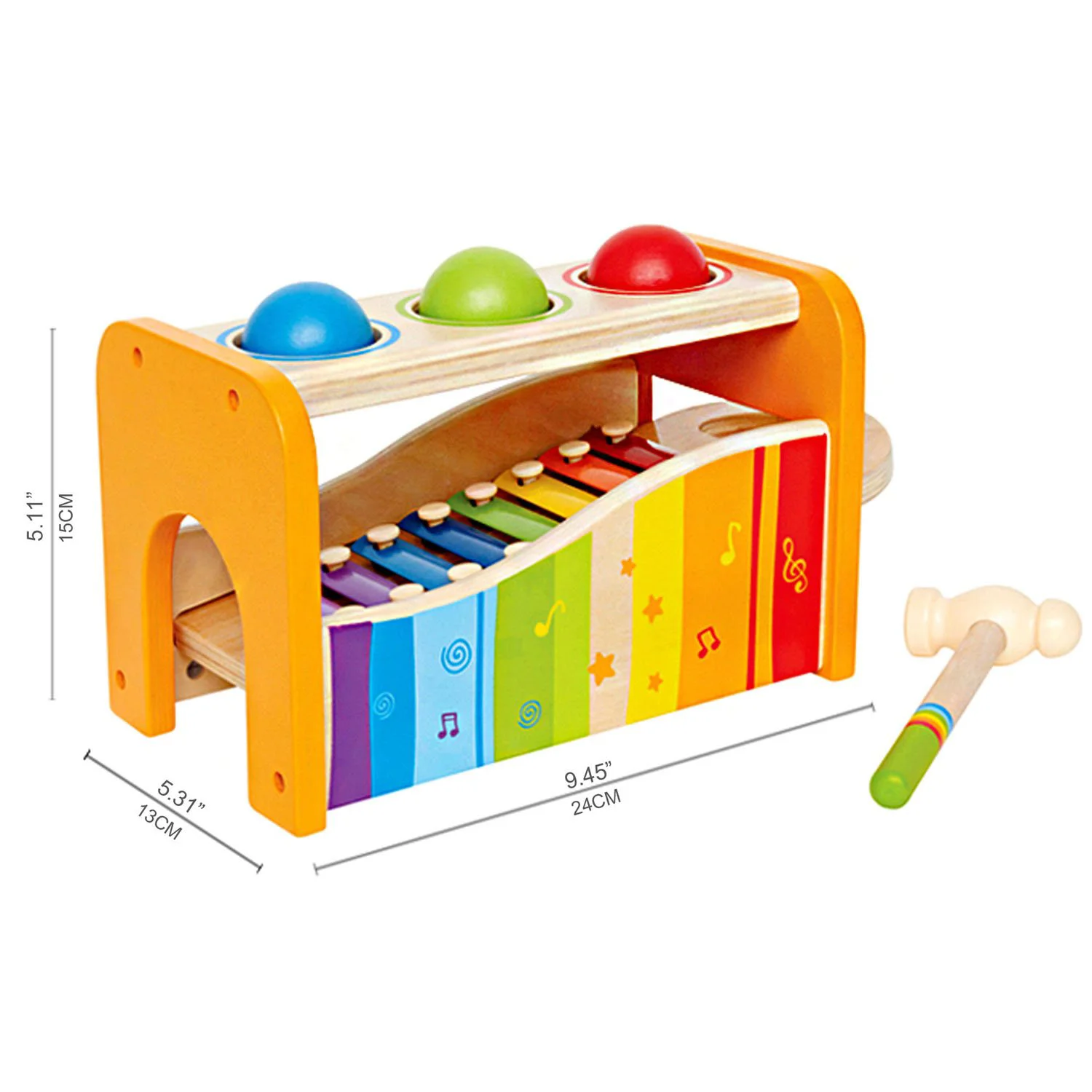 Bancheta de batai si trancaneli, Hape "Pound and Tap Bench" foto