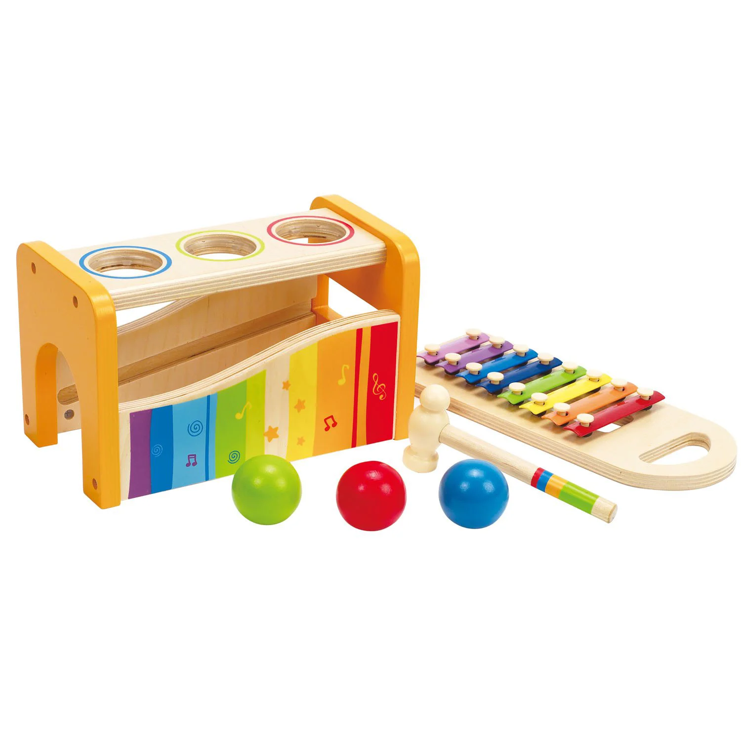 Bancheta de batai si trancaneli, Hape "Pound and Tap Bench" foto