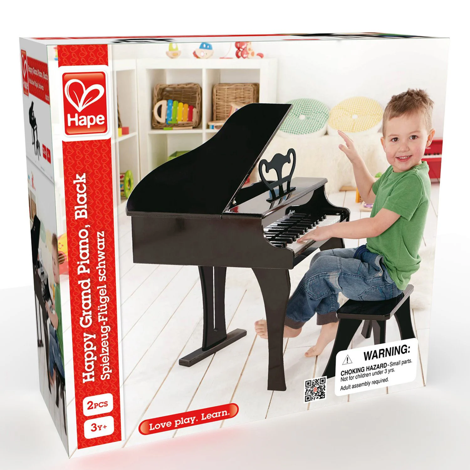 Pian negru "Happy Grand Piano" Hape