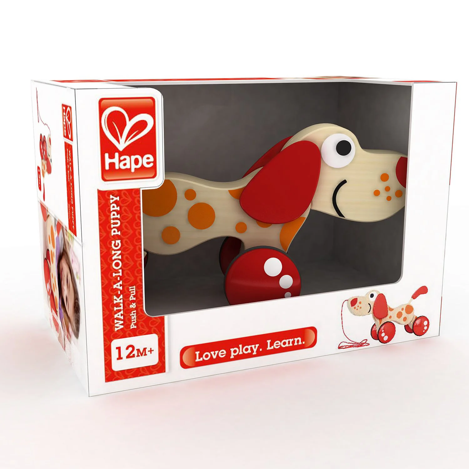 Catelus "Pull Along Puppy" Hape foto