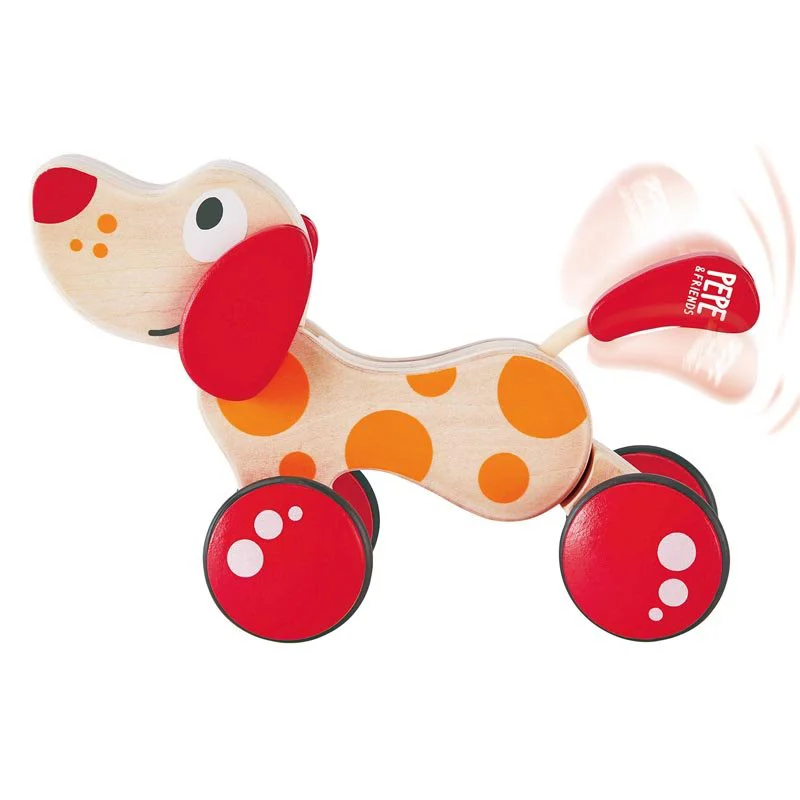 Catelus "Pull Along Puppy" Hape foto