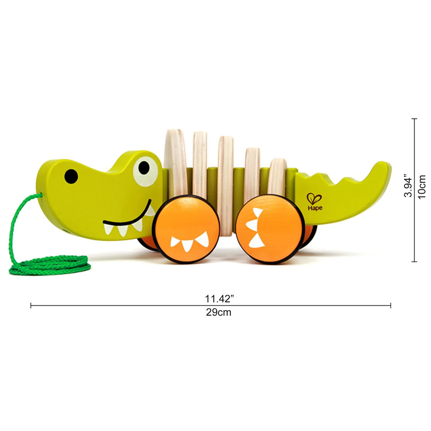 Jucarie de plimbat Hape Crocodil cu corp flexibil foto