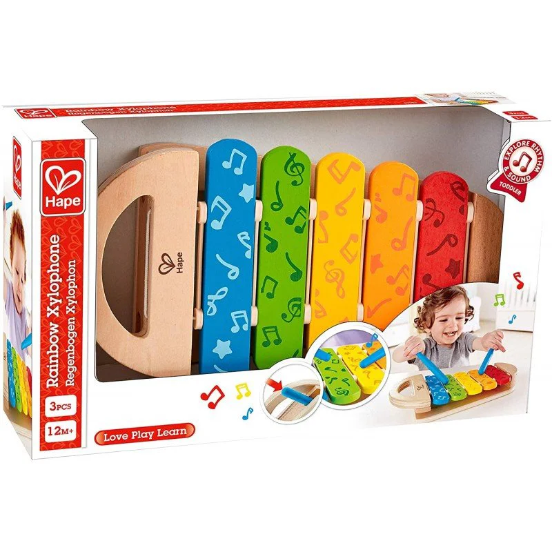 Деревянная игрушка Hape Радужный ксилофон