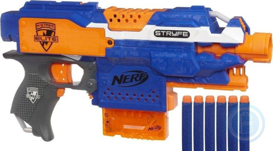 Arma de jucarie Blaster Elite Stryfe Nerf Hasbro, albastru foto
