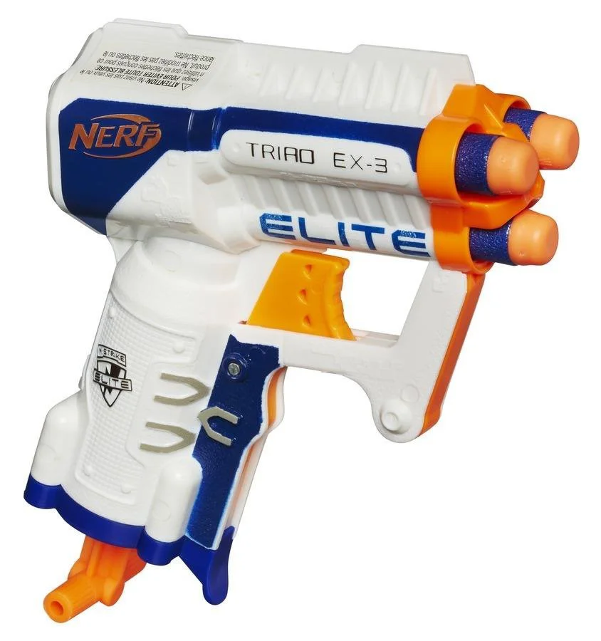 Игрушечное оружие Blaster Elite Triad EX-3 Nerf Hasbro, белый foto