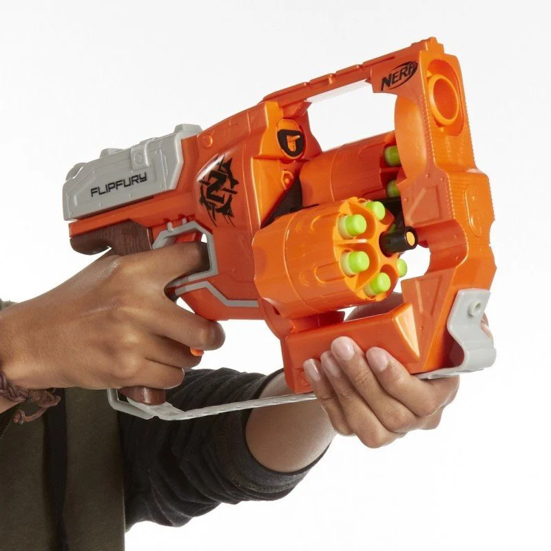 Игрушечное оружие Blaster Zombie Strike Flipfury Nerf Hasbro foto