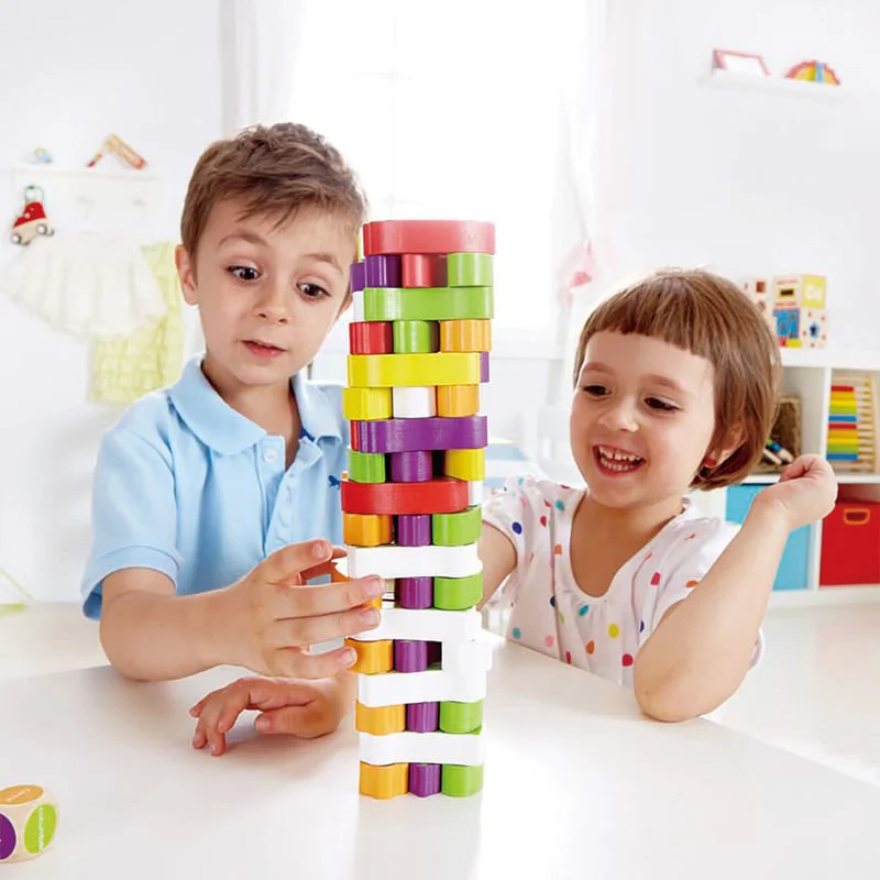 Joc din lemn Hape Jenga, cu legume foto