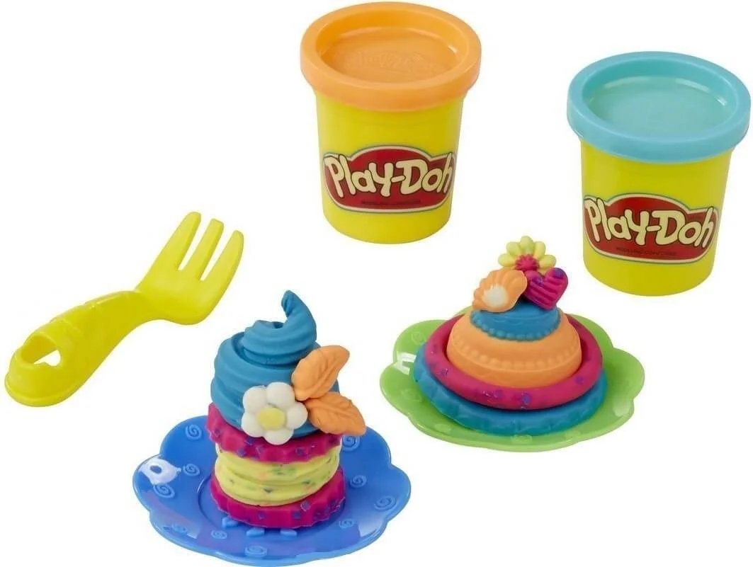 Set plastilina Placintele colorate Hasbro Play-Doh, 4 cutii si accesorii foto