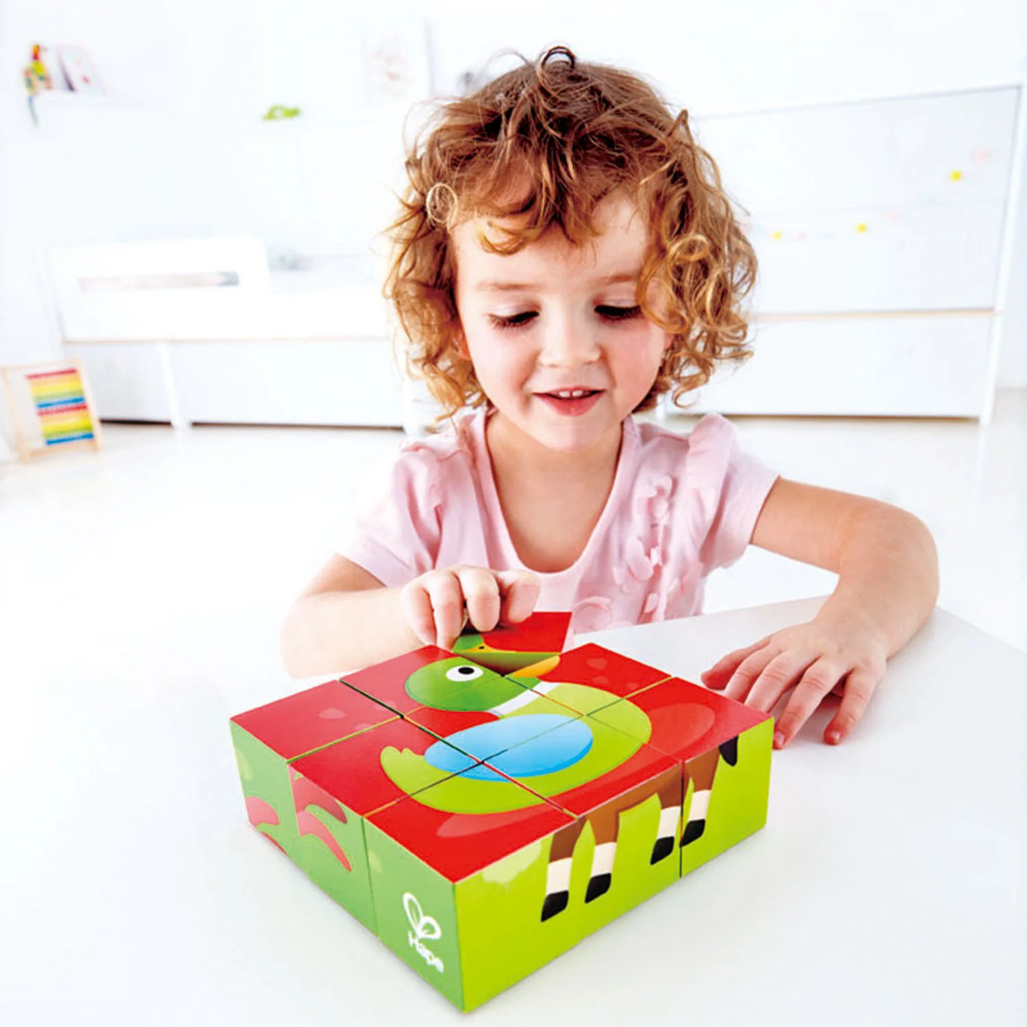 Block puzzle cu animale domestice Hape foto
