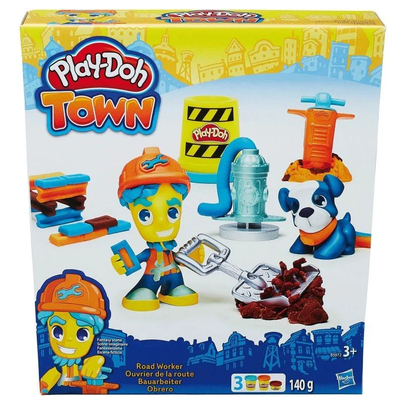 Set plastilina Salonul de frumusete Hasbro Play-Doh Town, 3 cutii si accesorii, sortiment foto
