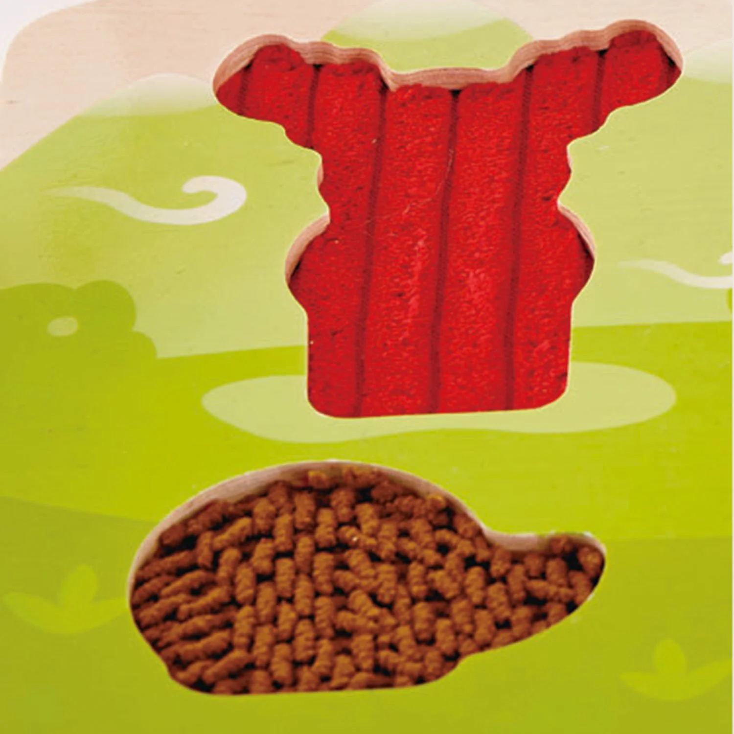Puzzle tactil Hape Animale de padure, 5 piese foto