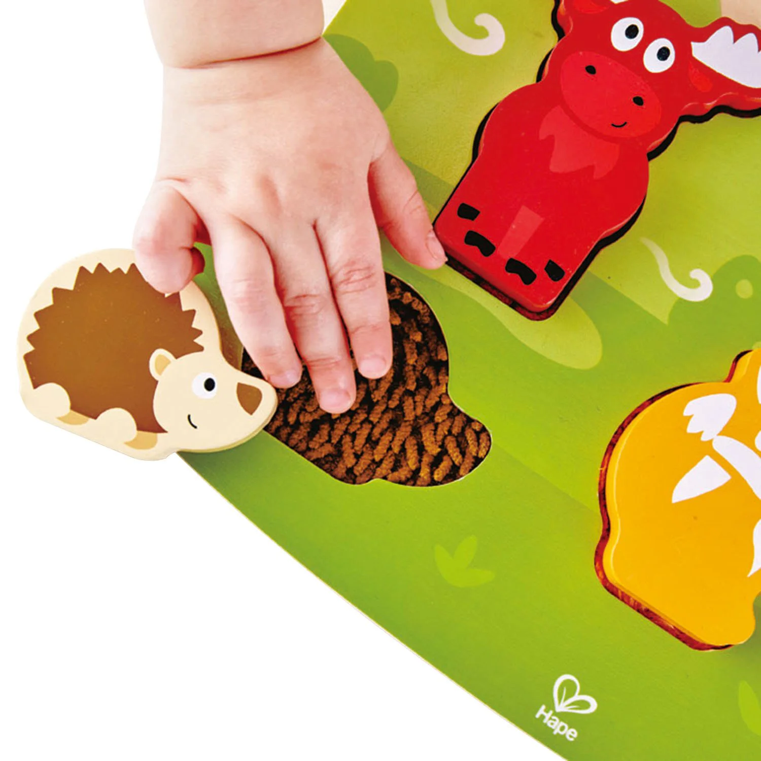 Puzzle tactil Hape Animale de padure, 5 piese foto