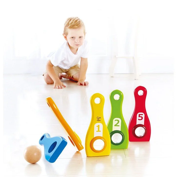 Игрушечный набор Hape Боулинг, Радуга foto