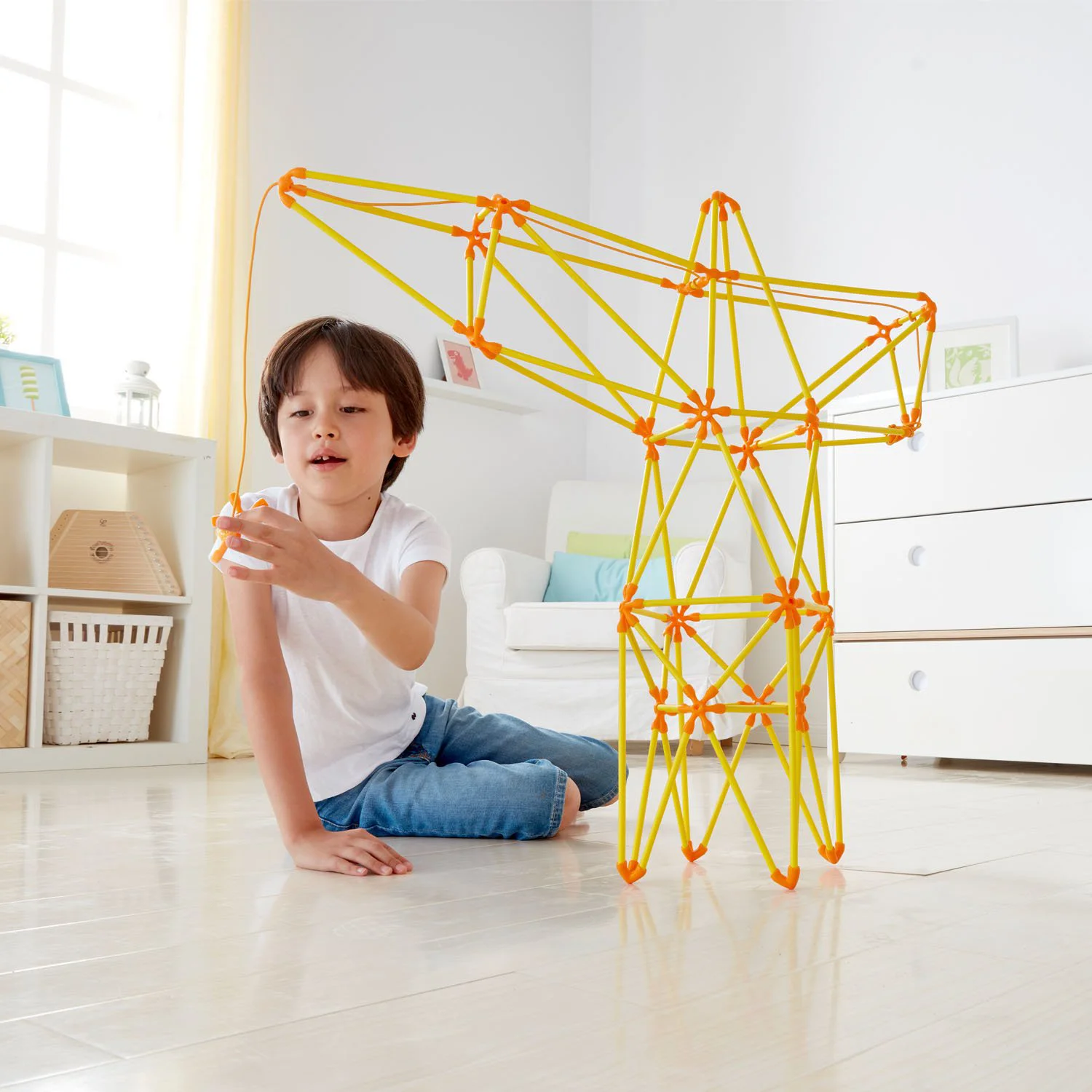 Constructor din bambus Hape Macara foto