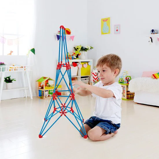 Constructor din bambus Hape Turnul Eiffel Flexistix foto