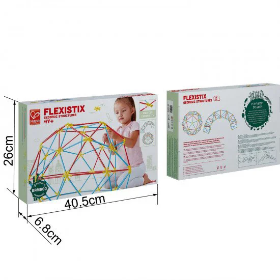 Constructor din bambus Hape Structuri geodezice Flexistix foto