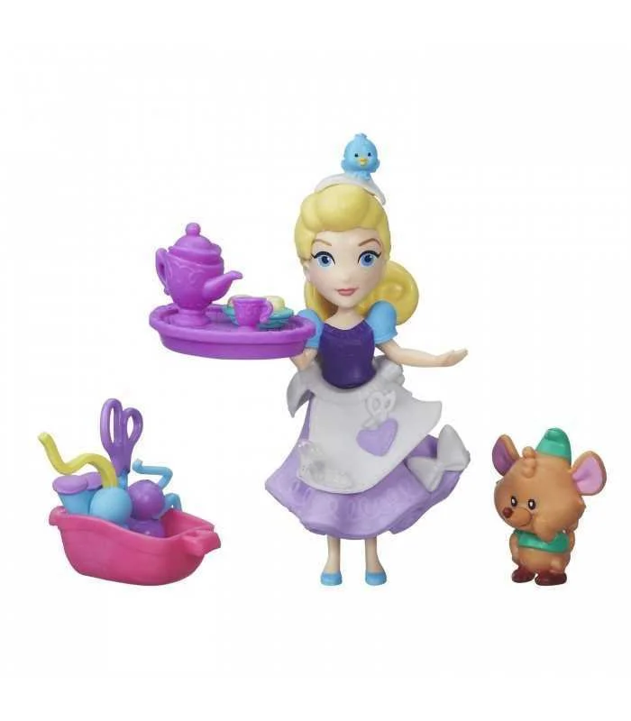 Set papusa si prietenul ei Printesa mica Disney Princess Hasbro, 7.5 cm, sortiment