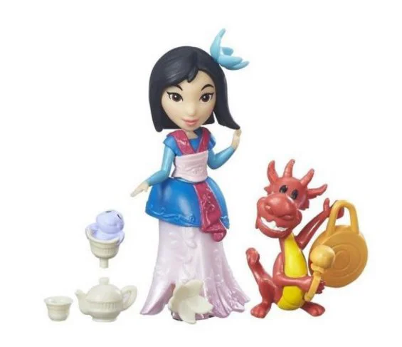 Set papusa si prietenul ei Printesa mica Disney Princess Hasbro, 7.5 cm, sortiment