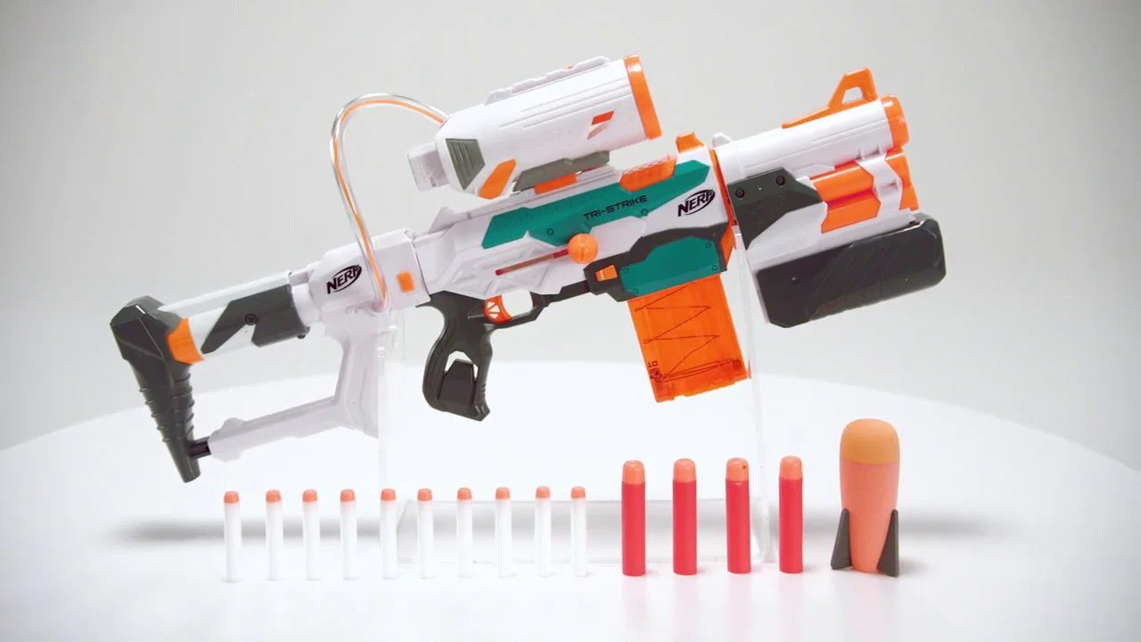 Игрушечное оружие Blaster Toy Modulus Tri-Strike Nerf Hasbro foto