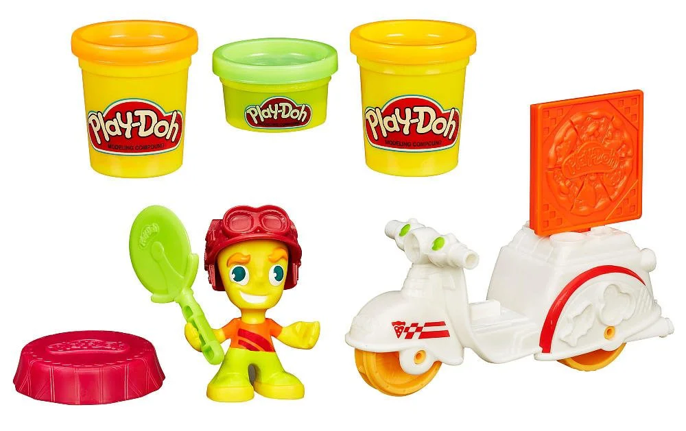 Набор пластилина Транспортные средства Hasbro Play-Doh, 3 коробок и аксессуары, ассортимент foto