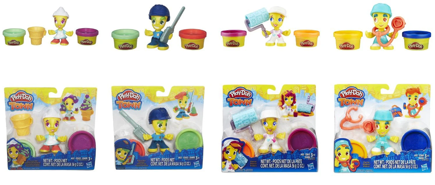 Set plastilina Cetatenii orasului Hasbro Play-Doh, 2 cutii si accesorii foto