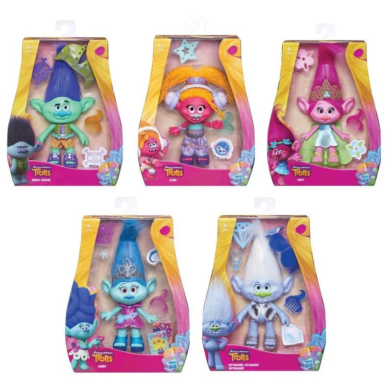 Set figurine si accesorii Trolls Dream Works Hasbro, 22 cm, sortiment