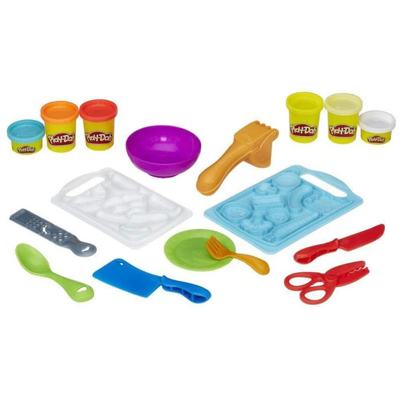 Set plastilina Creatii la bucatarie Hasbro Play-Doh, 6 cutii si accesorii foto