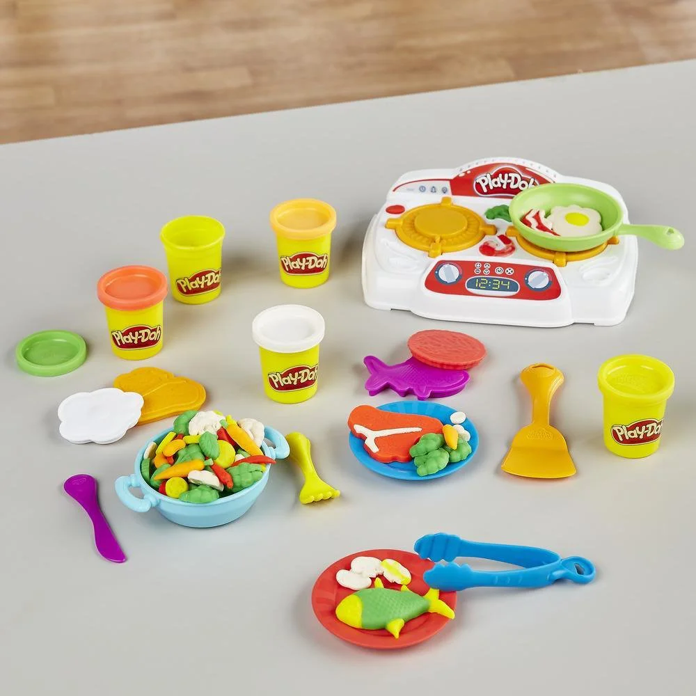 Набор пластилина Кухонная плита Hasbro Play-Doh, 5 коробок и аксессуары