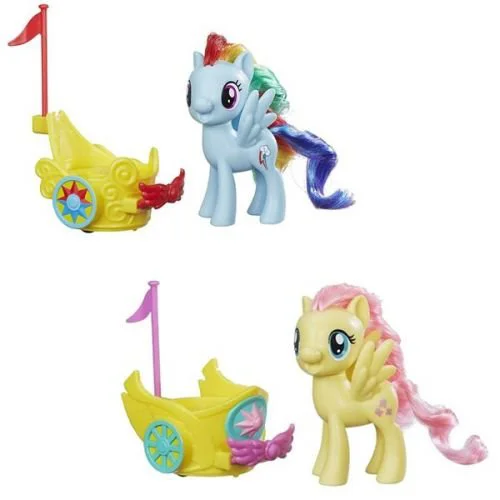 Set figurine si accesorii Pony in trasura regala My Little Pony Hasbro, 8 cm, sortiment foto