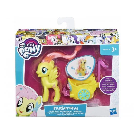 Set figurine si accesorii Pony in trasura regala My Little Pony Hasbro, 8 cm, sortiment foto