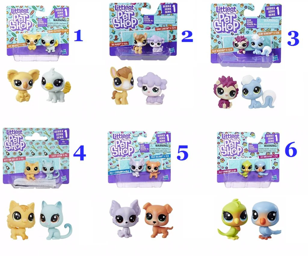 Set figurine Animalele in miniatura Littlest Pet Shop Hasbro, 2 buc, sortiment